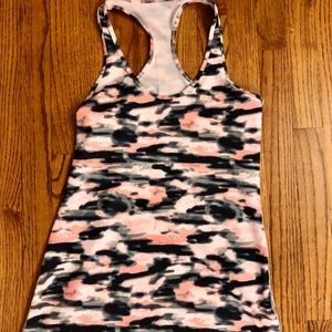 lululemon athletica Pink and Black Patterned Tank Top